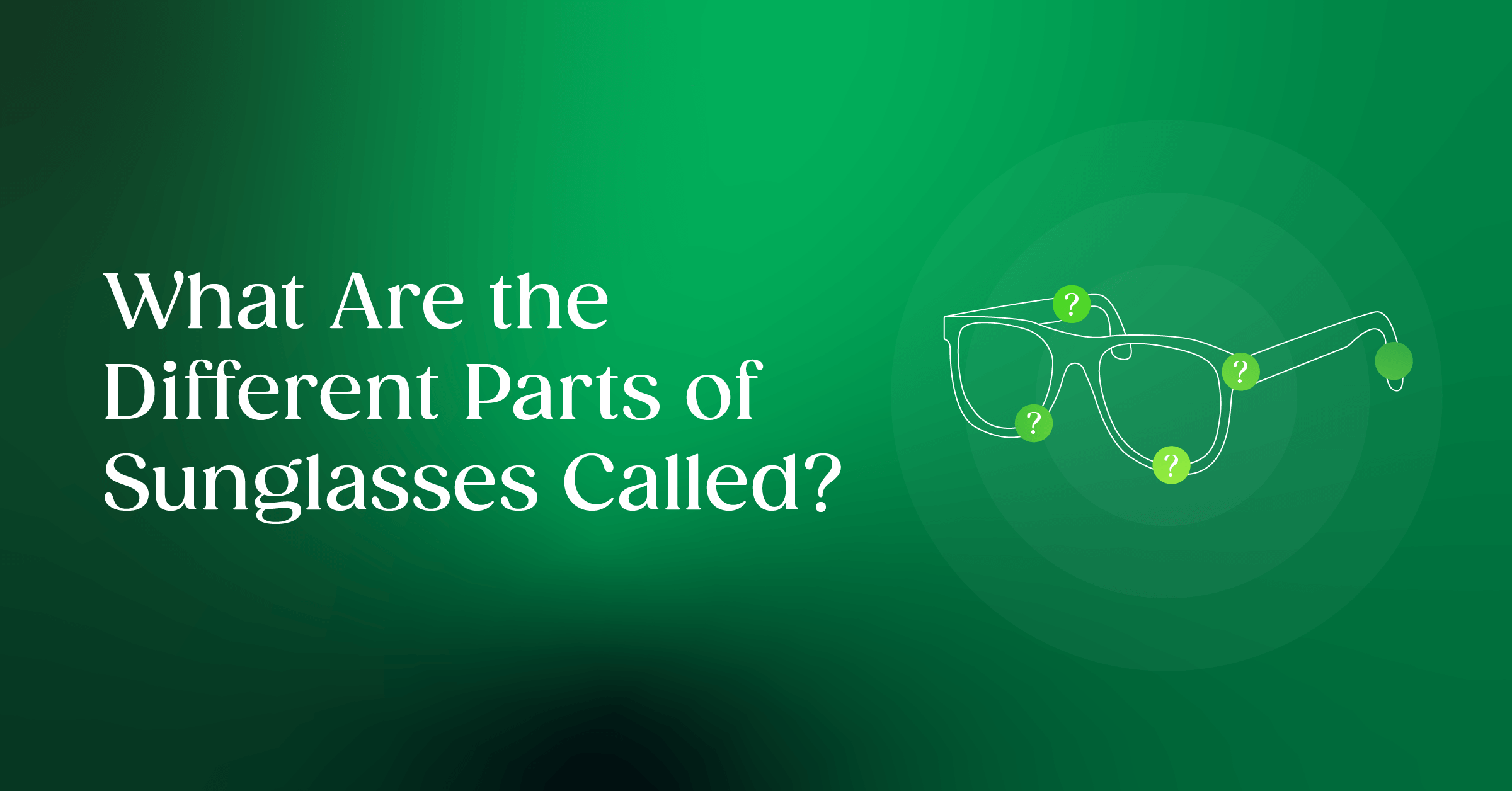 Identifying and labeling the different components of sunglasses.
