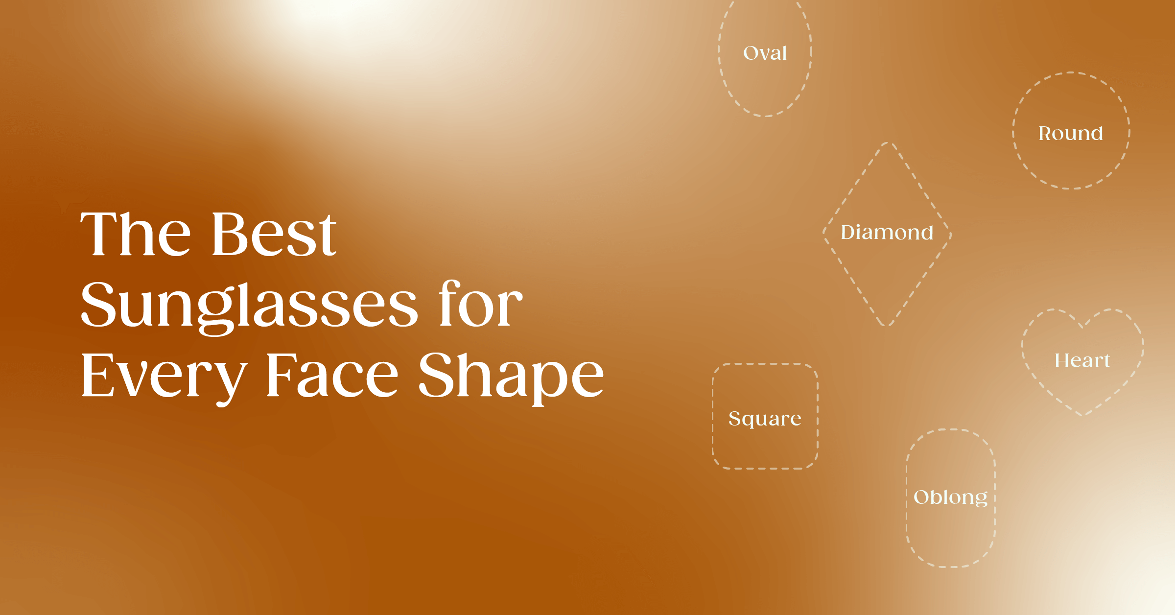 Identifying the best sunglasses depending on one's face shape.