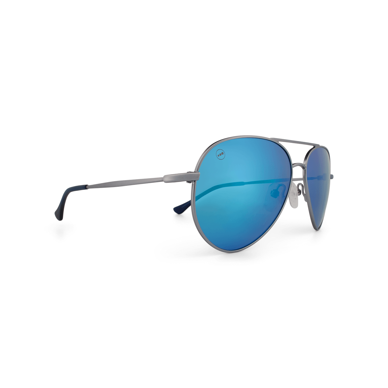 Bodacious Blueberry sunglasses, size small, angle view.