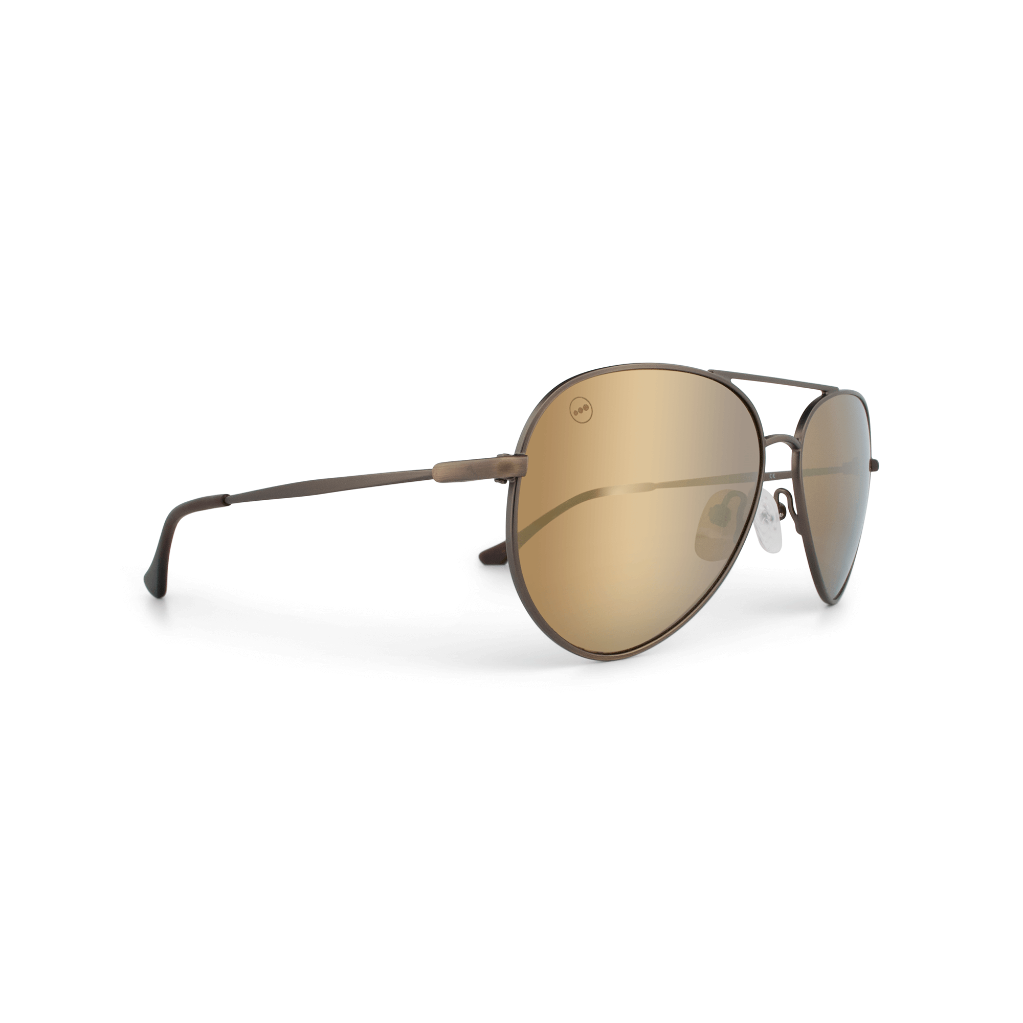 Bodacious Caramel sunglasses, size small, angle view.