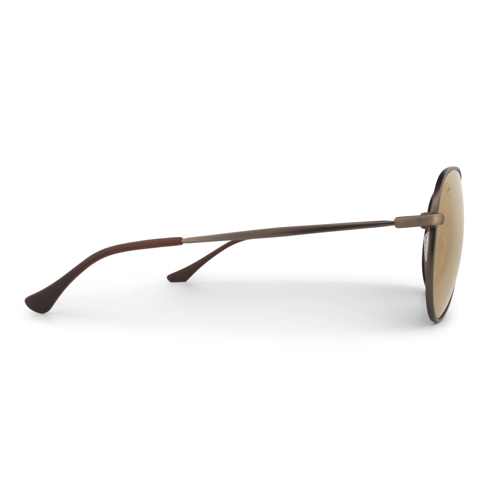 Bodacious Caramel sunglasses, size large-XL, side view.