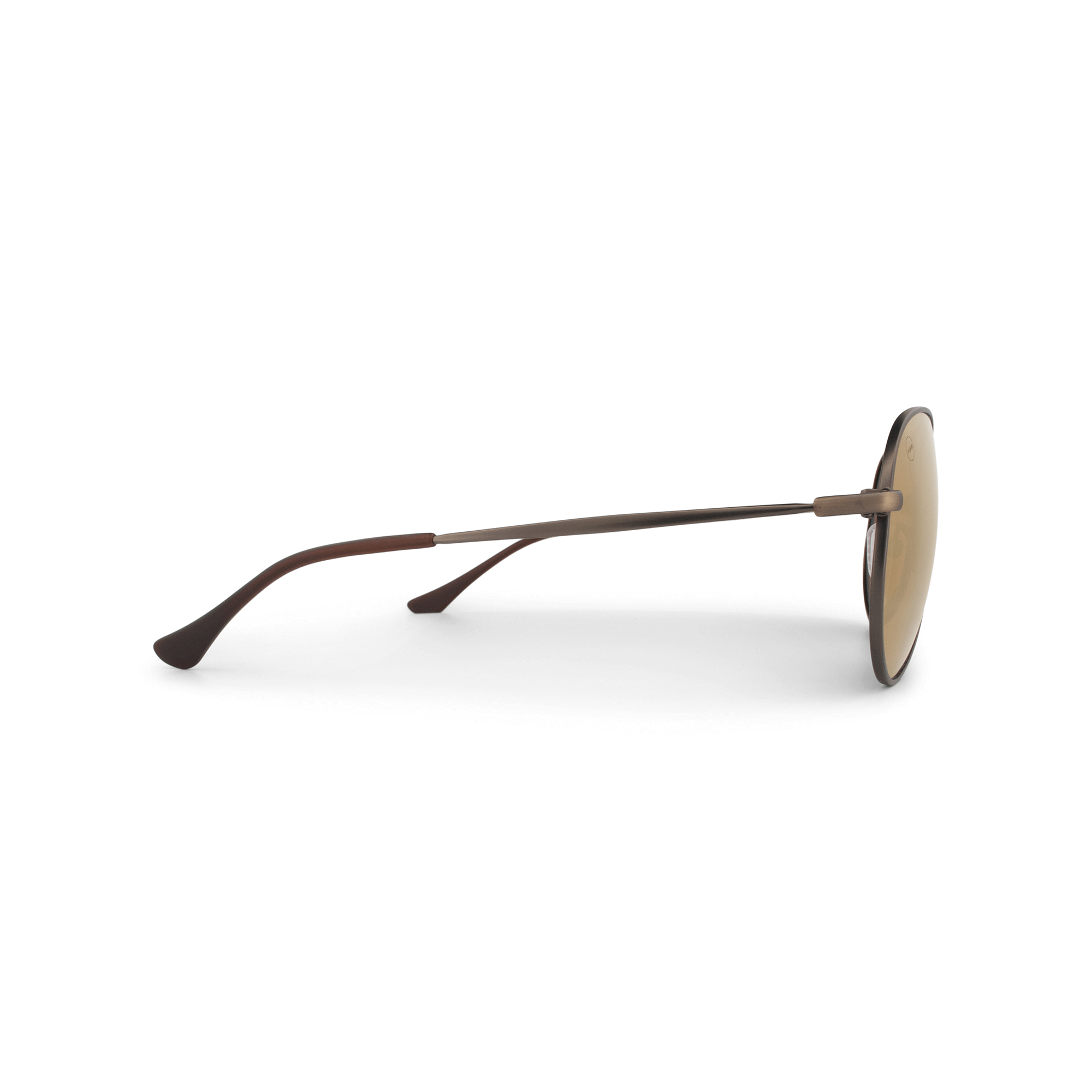 Bodacious Caramel sunglasses, size small, side view.