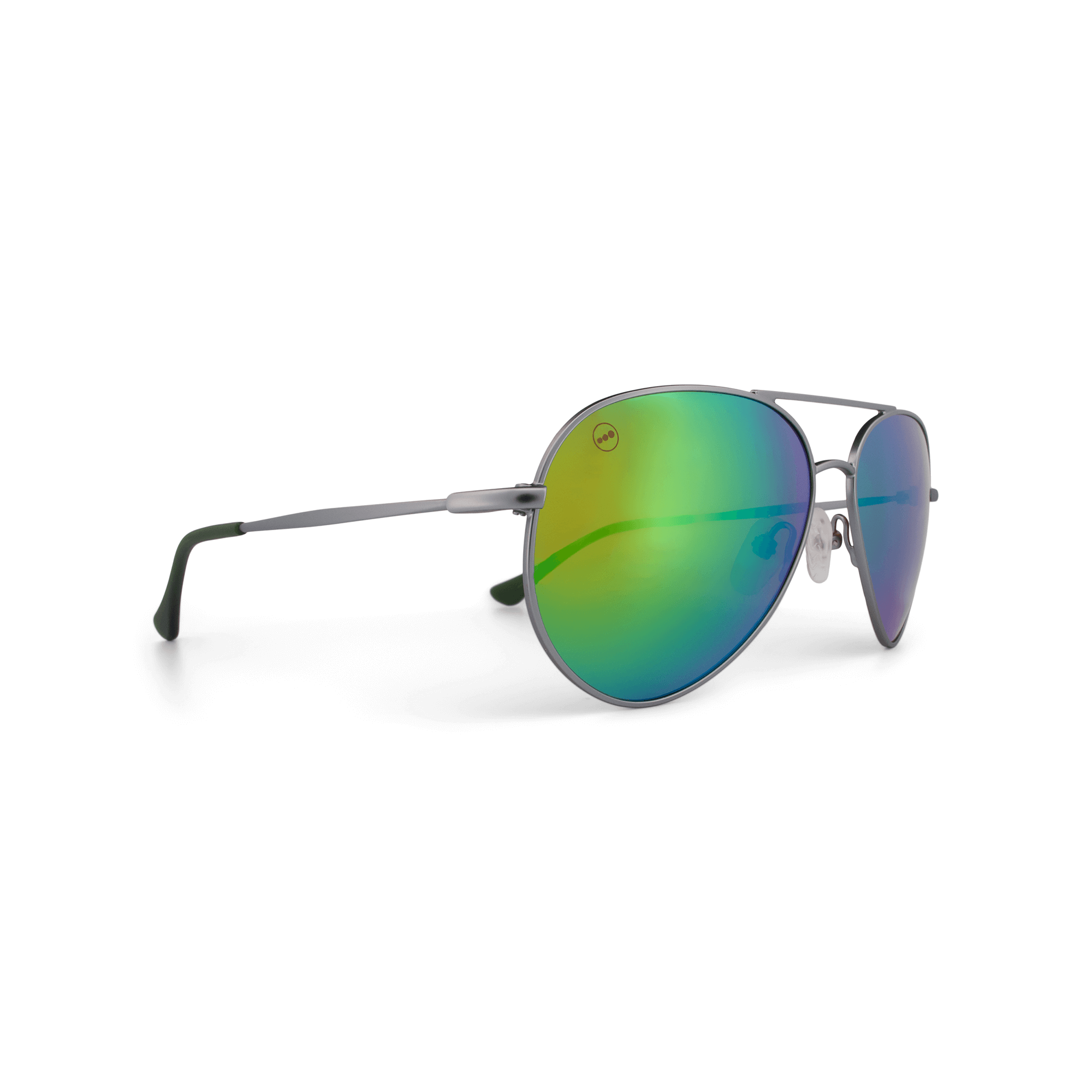 Bodacious Lime sunglasses, size small, angle view.