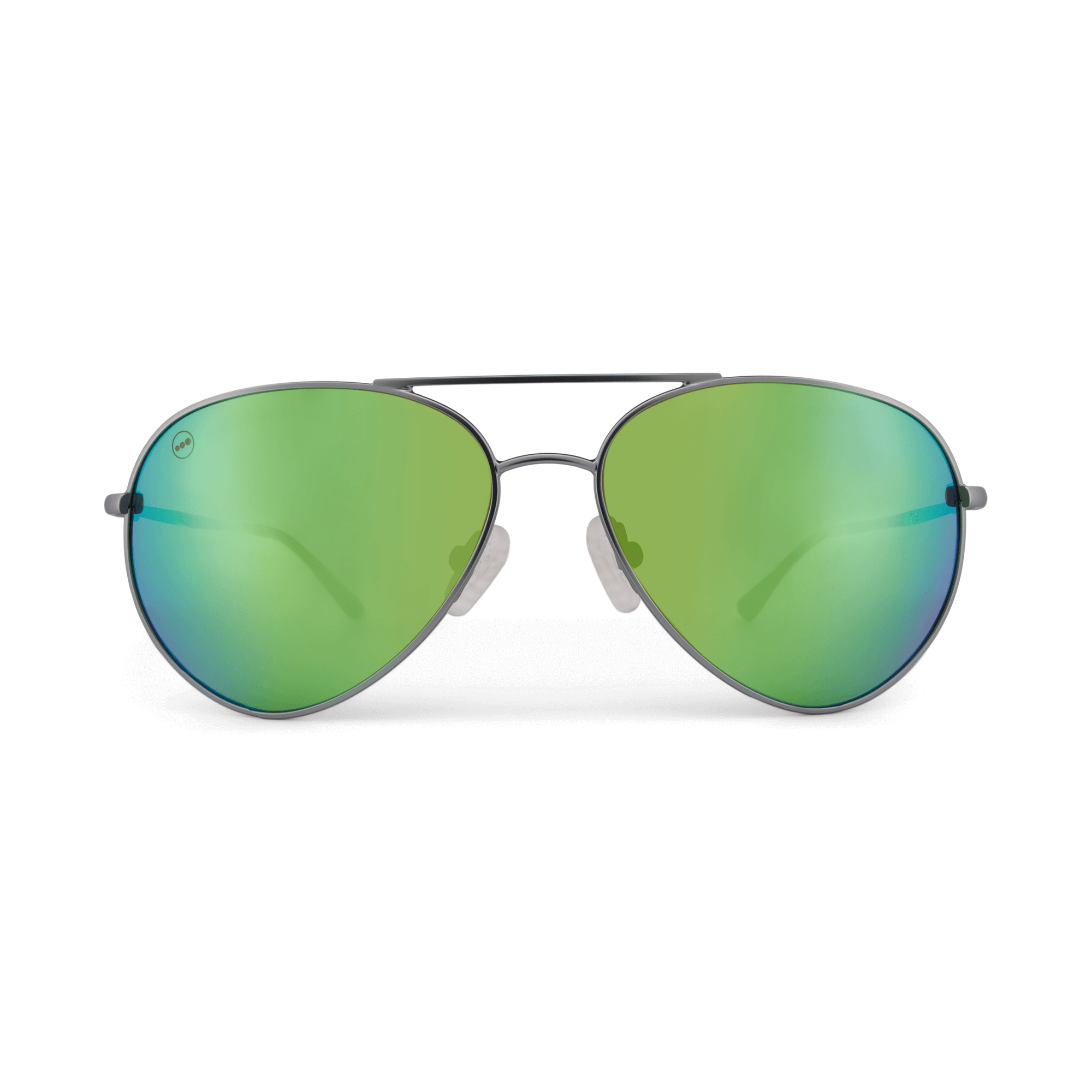 Bodacious Lime sunglasses, size medium, front view.
