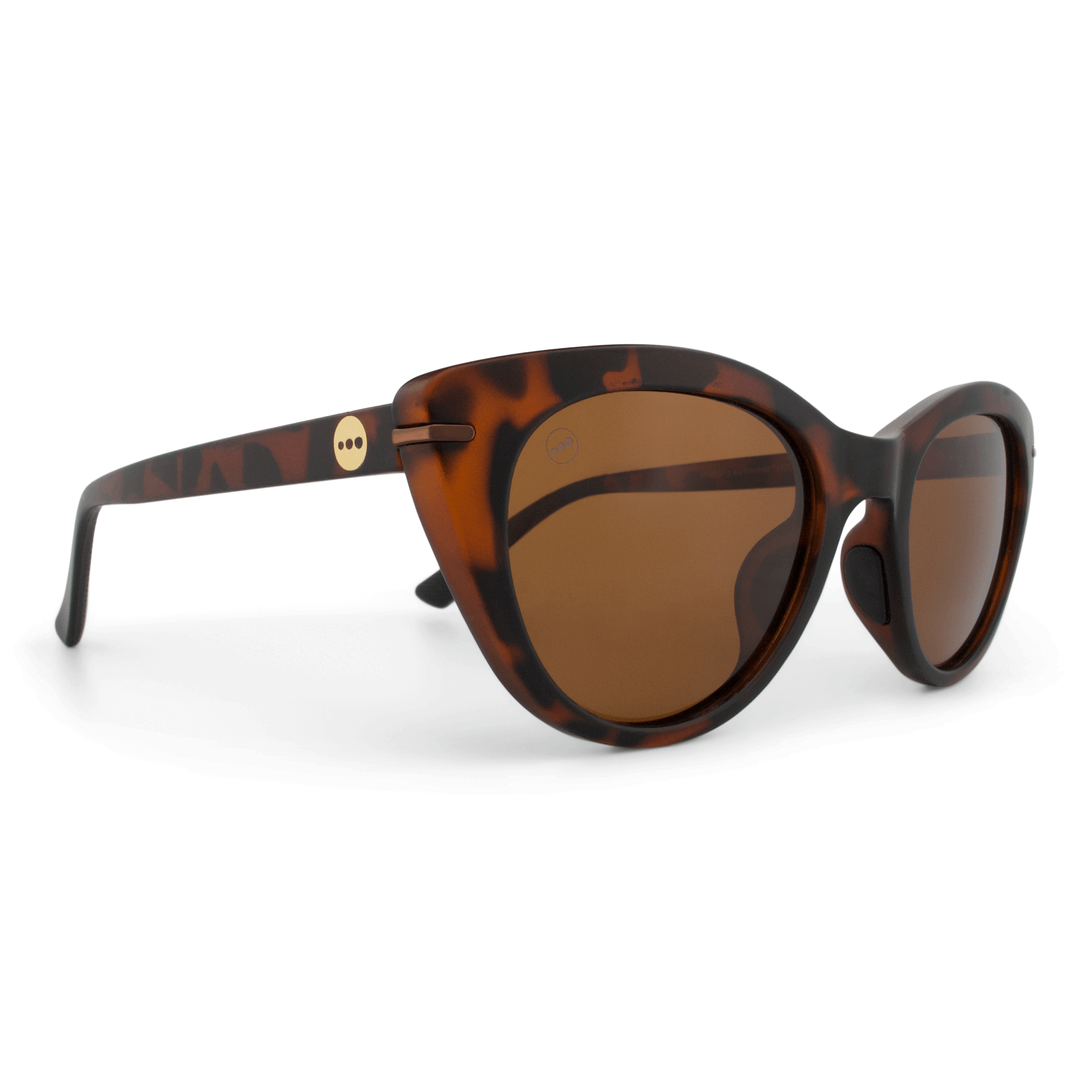 Calypso Caramel sunglasses, size medium, angle view.