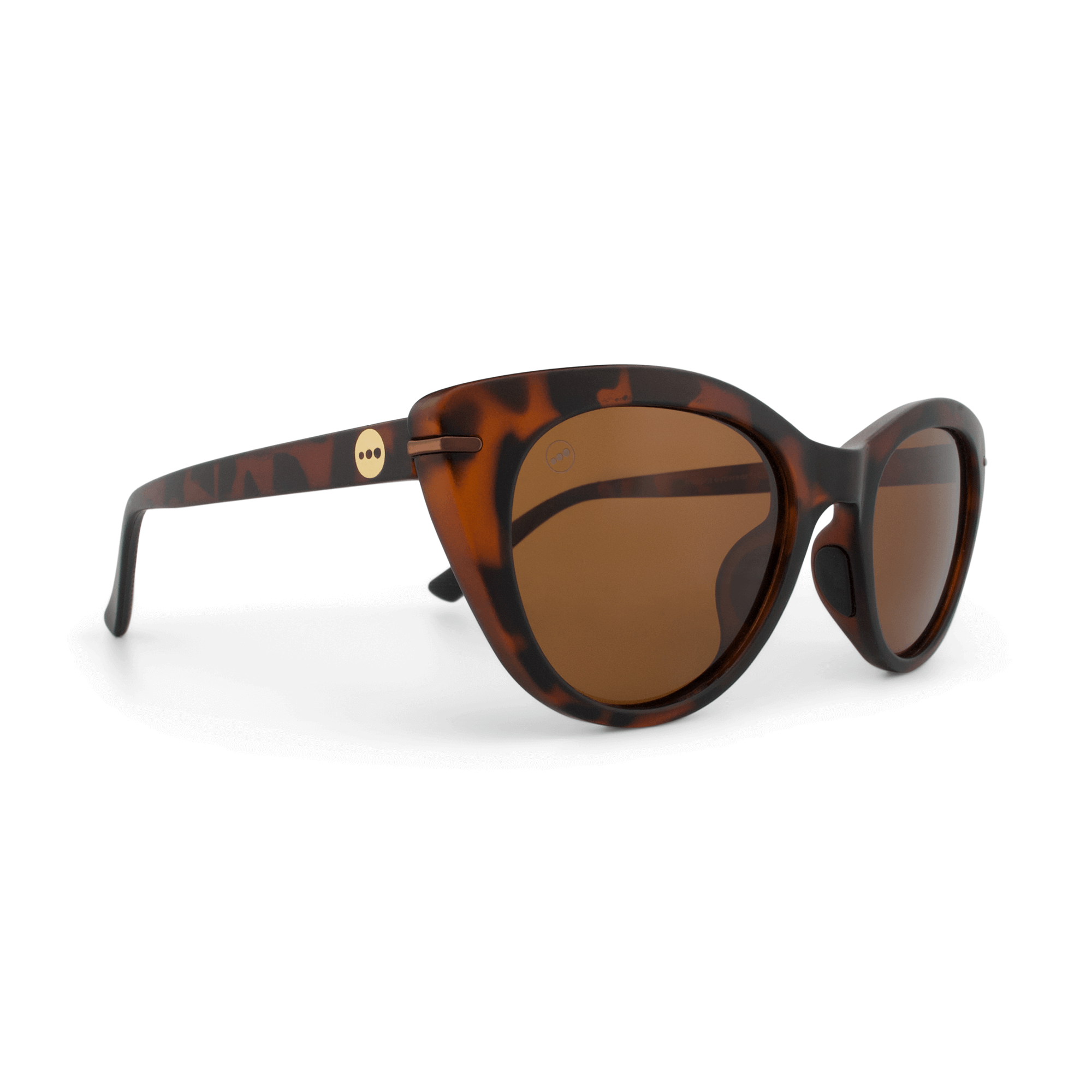 Calypso Caramel sunglasses, size large-XL, angle view.