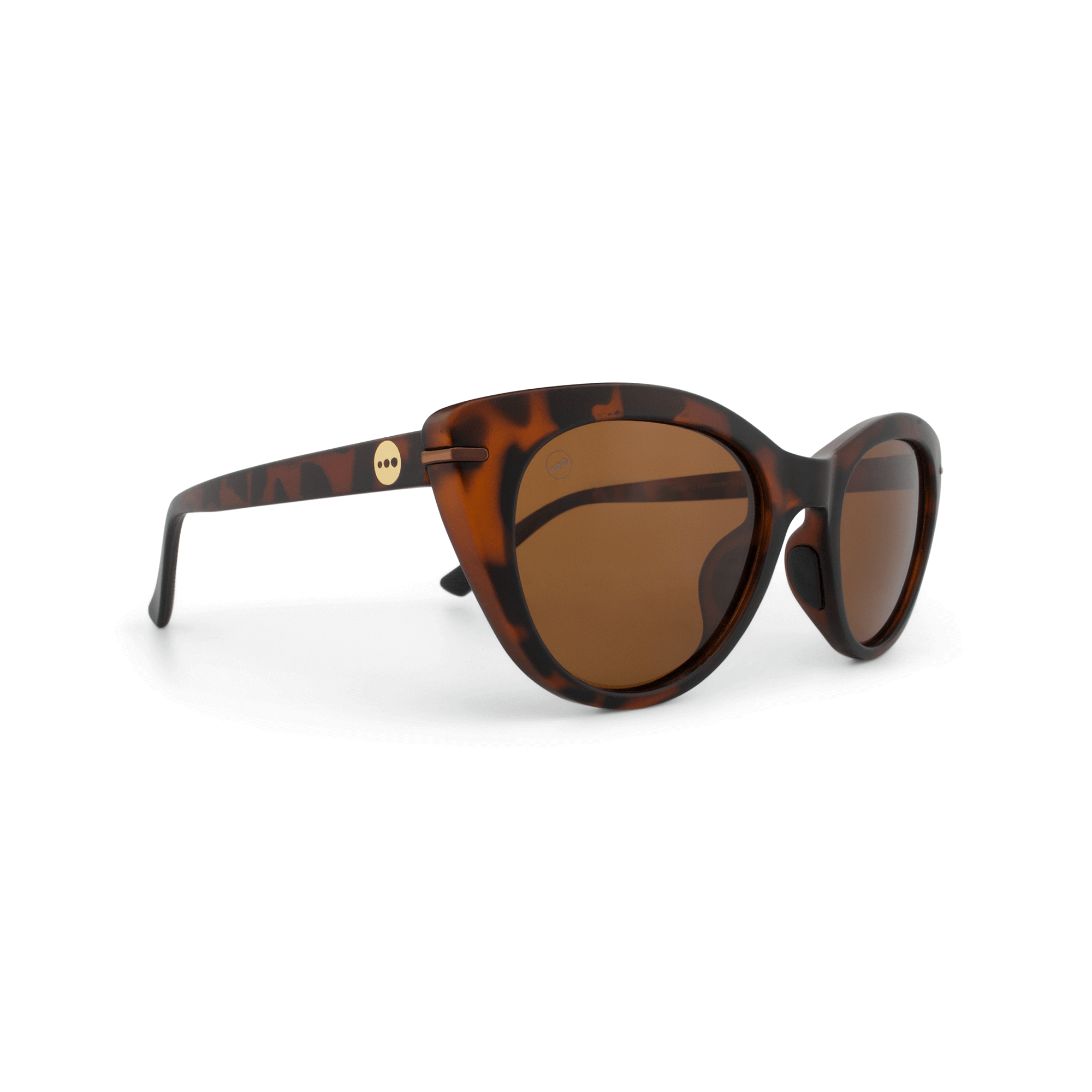 Calypso Caramel sunglasses, size small, angle view.