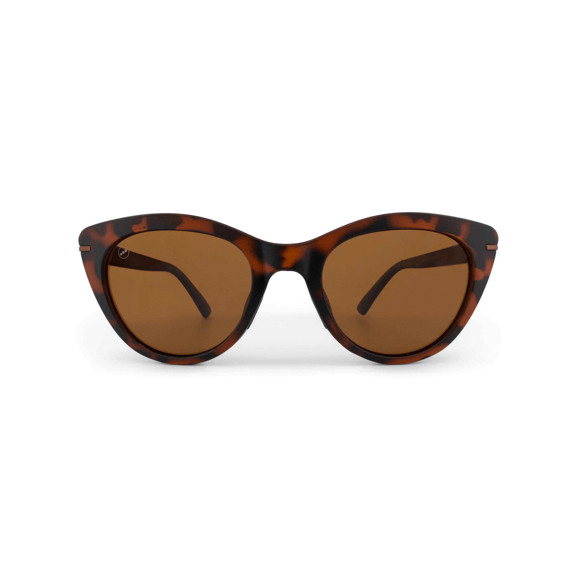 Calypso Caramel sunglasses, size small, front view.