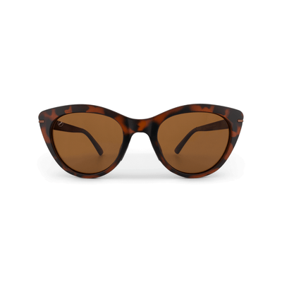 Calypso Caramel sunglasses, size small, front view.