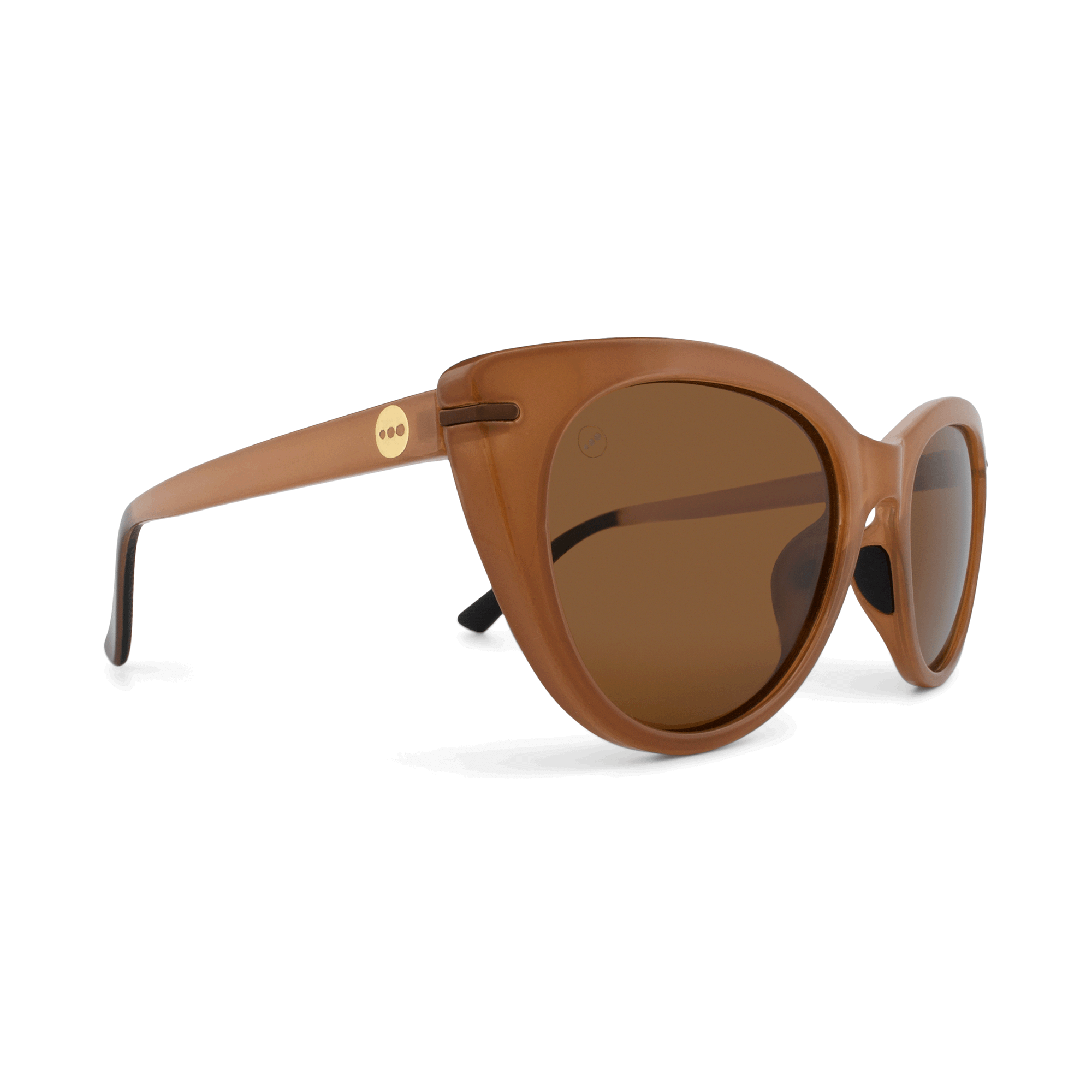 Calypso Maple sunglasses, size medium, angle view.