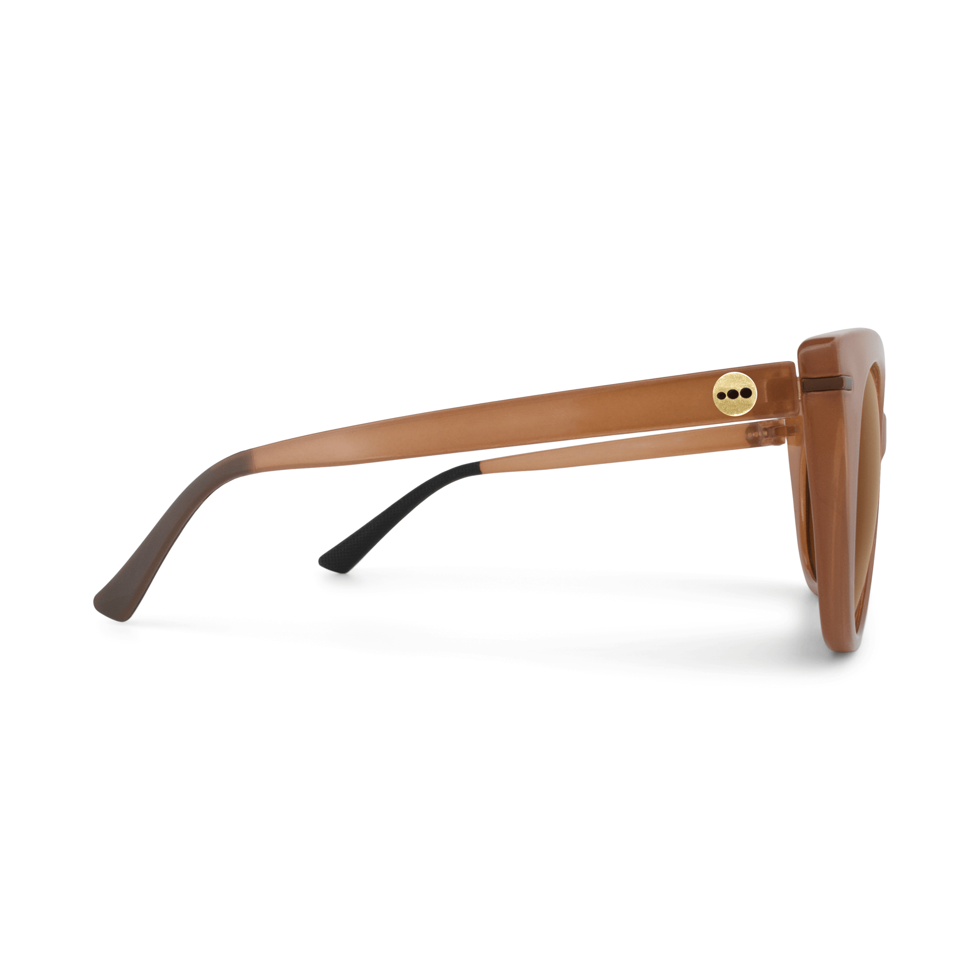 Calypso Maple sunglasses, size medium, side view.