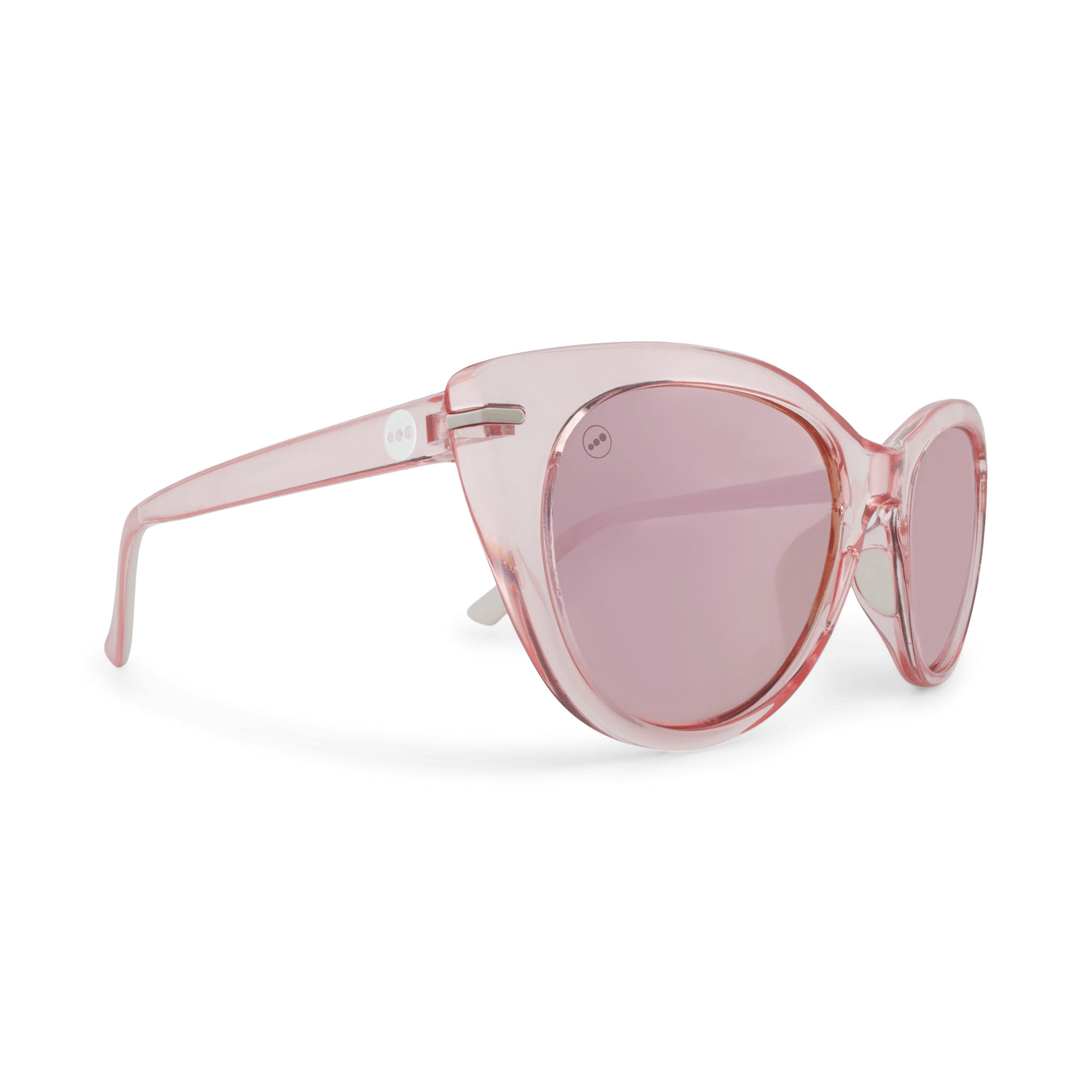 Calypso Cranberry sunglasses, size medium, angle view.
