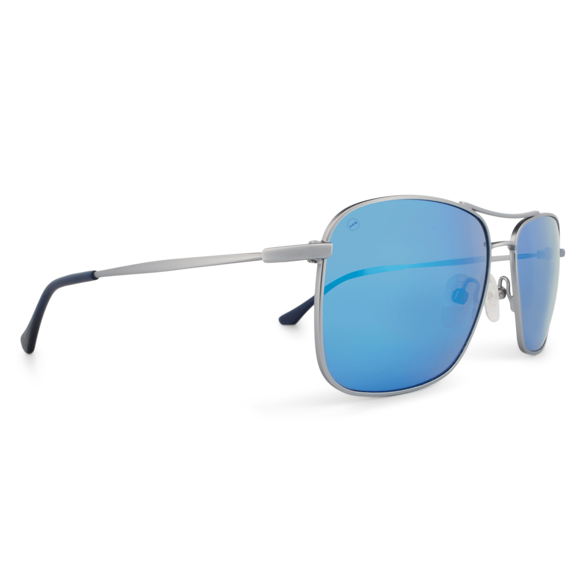 Crenshaw Blueberry sunglasses, size large-XL, angle view.