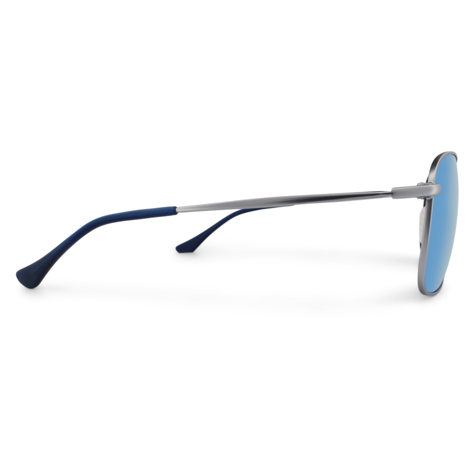 Crenshaw Blueberry sunglasses, size large-XL, side view.
