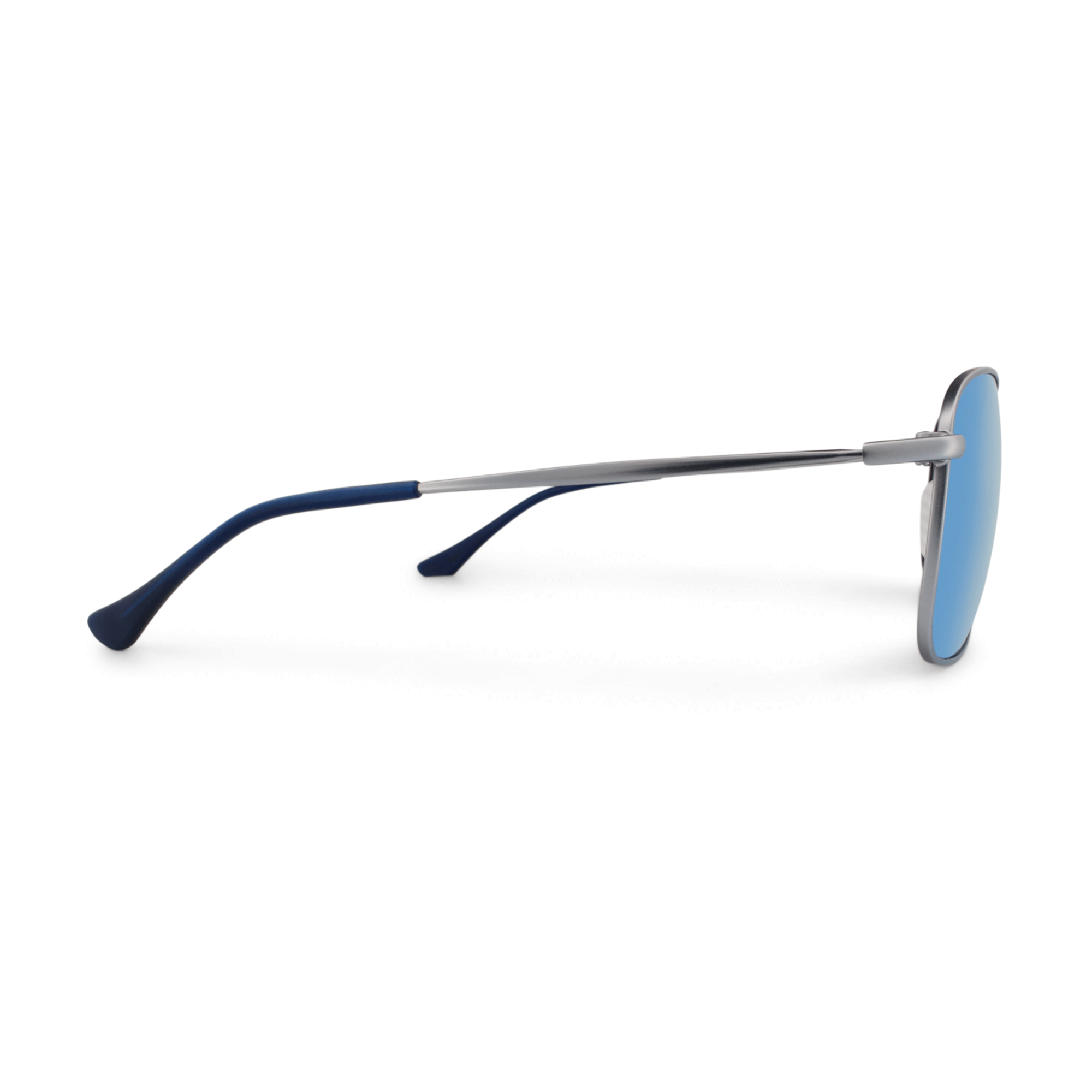 Crenshaw Blueberry sunglasses, size medium, side view.