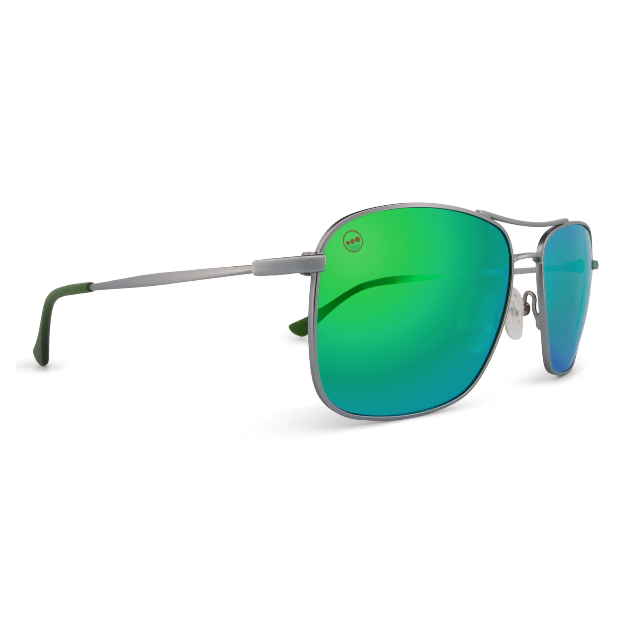 Crenshaw Lime sunglasses, size large-XL, angle view.