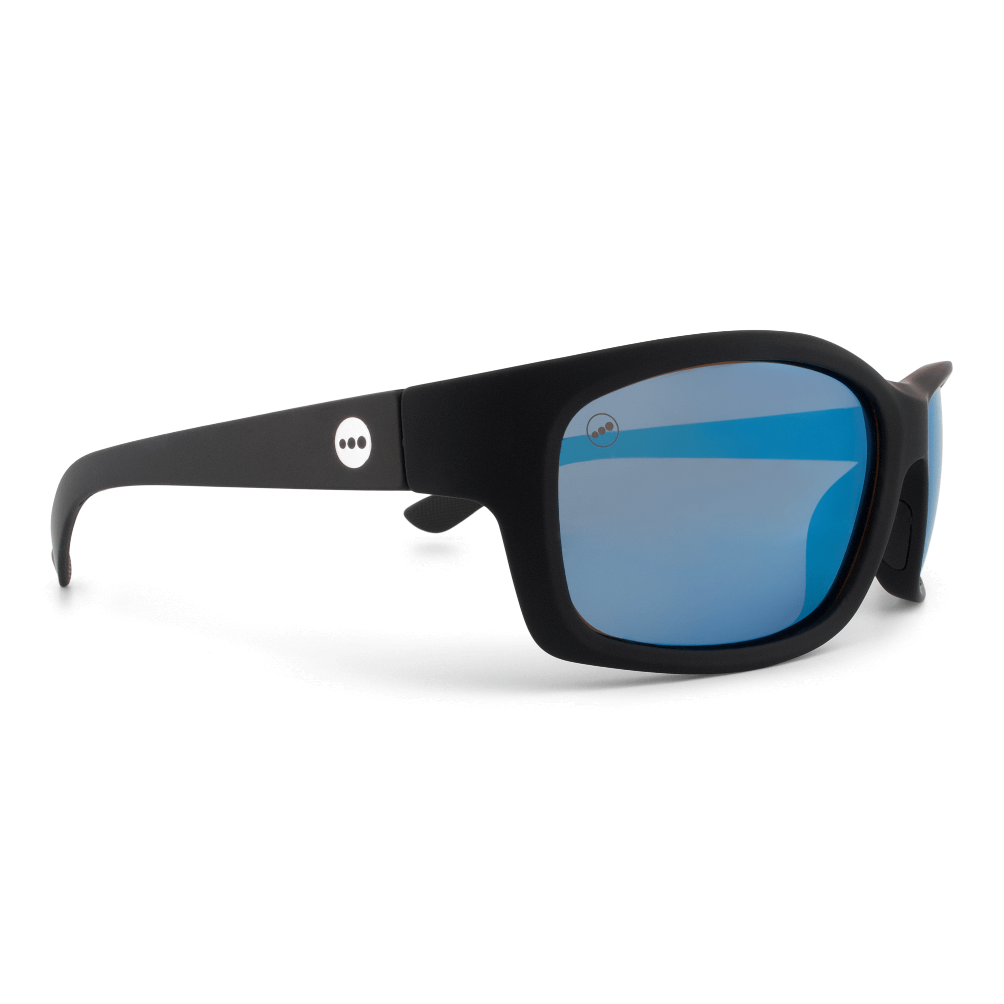 Papaya Juniper sunglasses, size large-XL, angle view.