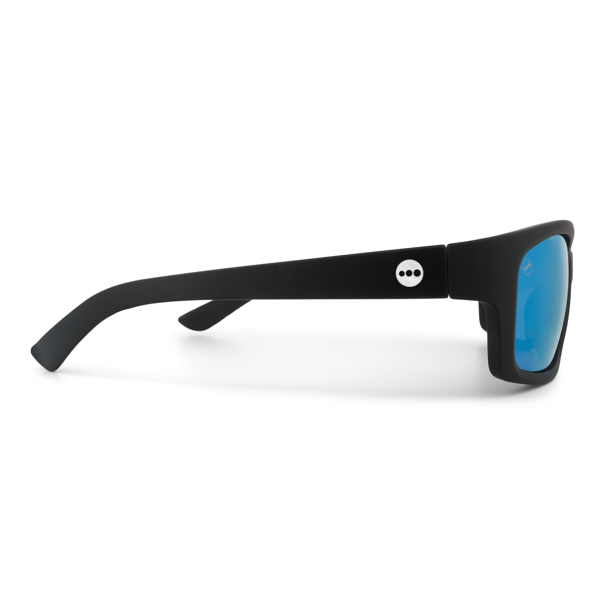 Papaya Juniper sunglasses, size large-XL, side view.