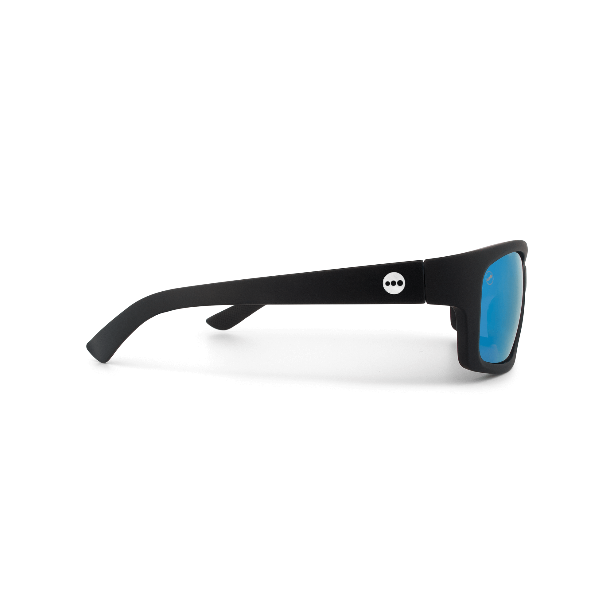 Papaya Juniper sunglasses, size small, side view.