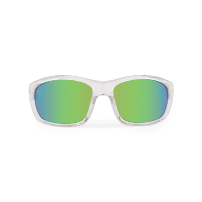 Papaya Lime sunglasses, size small, front view.