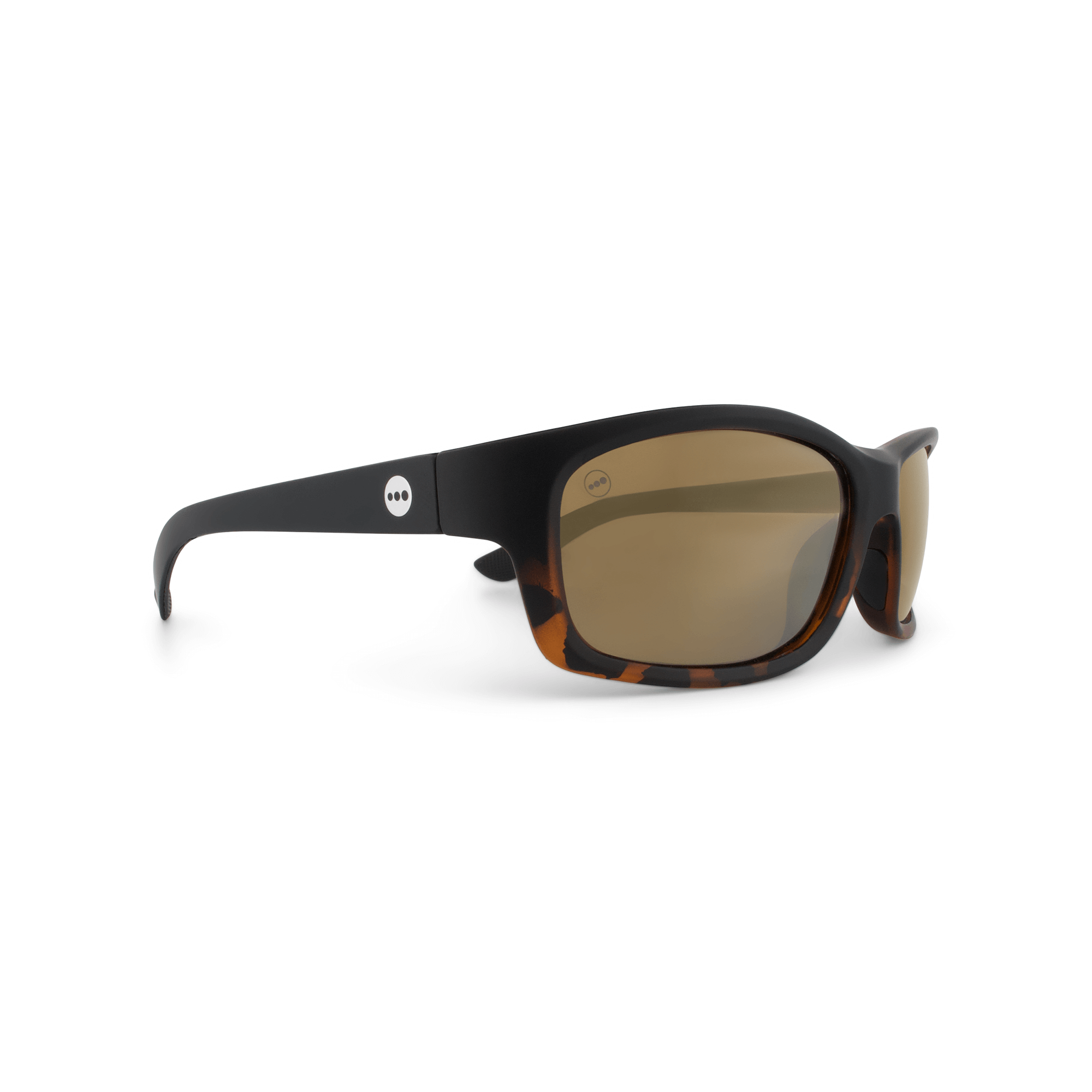Papaya Walnut sunglasses, size small, angle view.