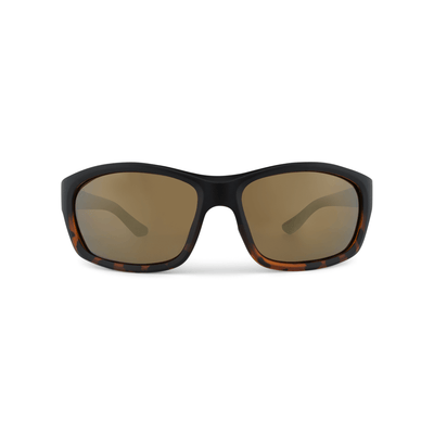 Papaya Walnut sunglasses, size small, front view.