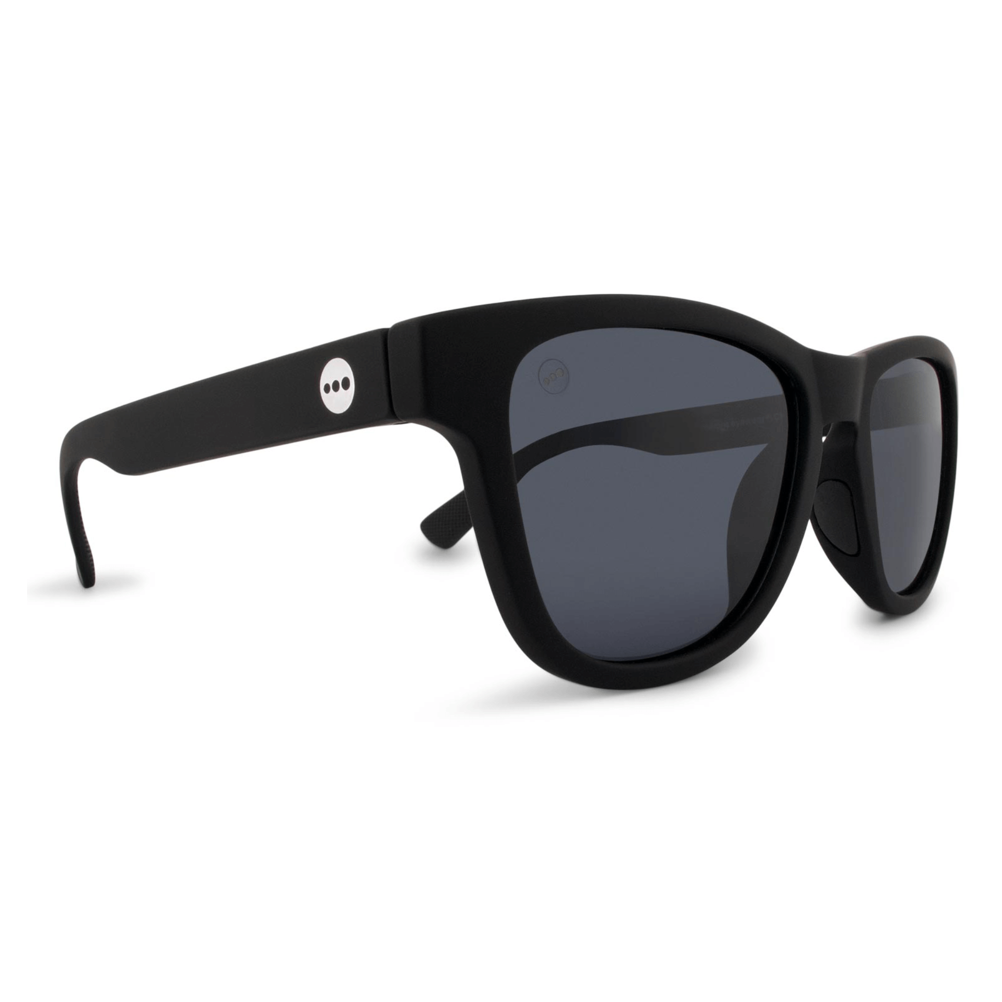 Valencia Blackberry sunglasses, size large-XL, angle view.