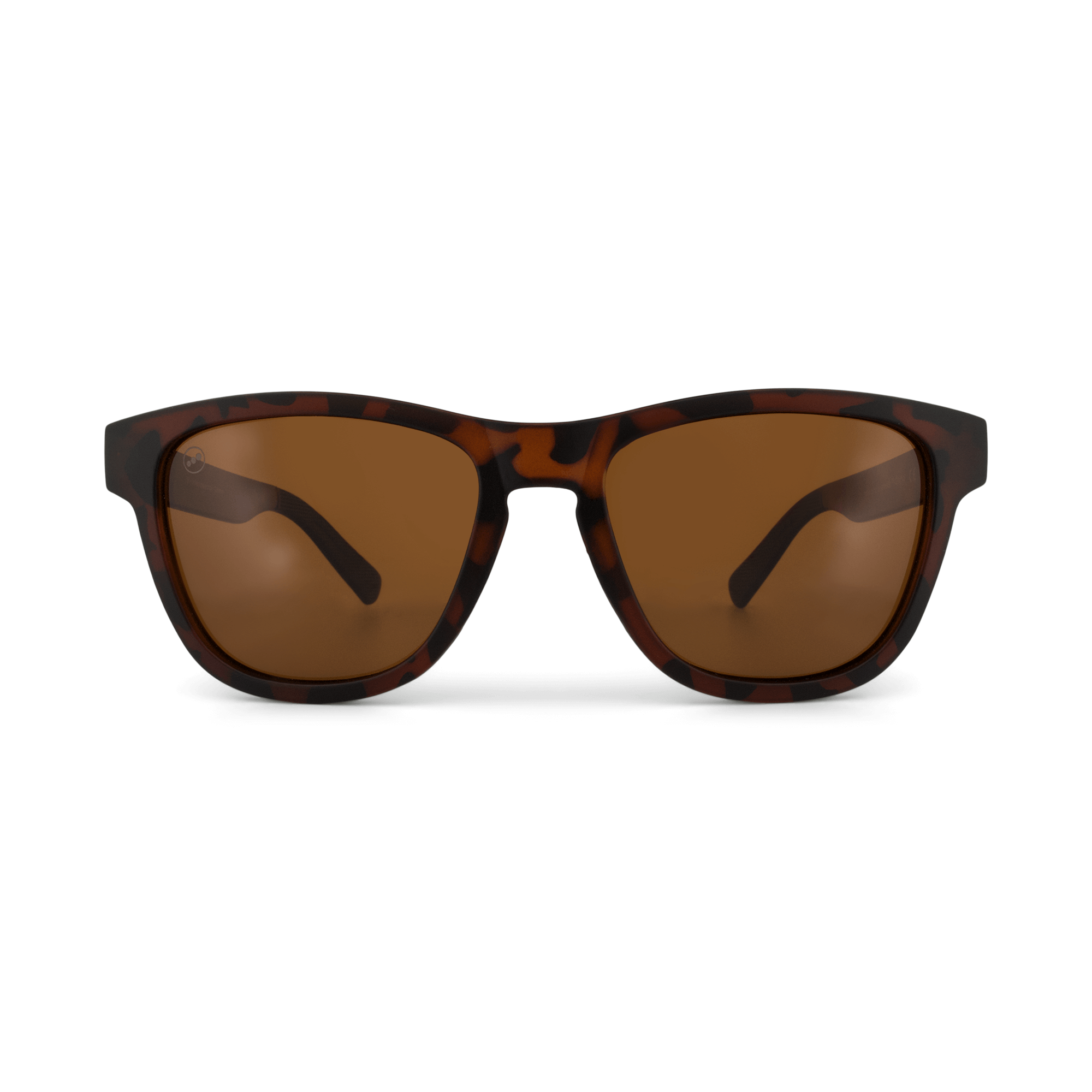 Valencia Caramel sunglasses, size medium, front view.