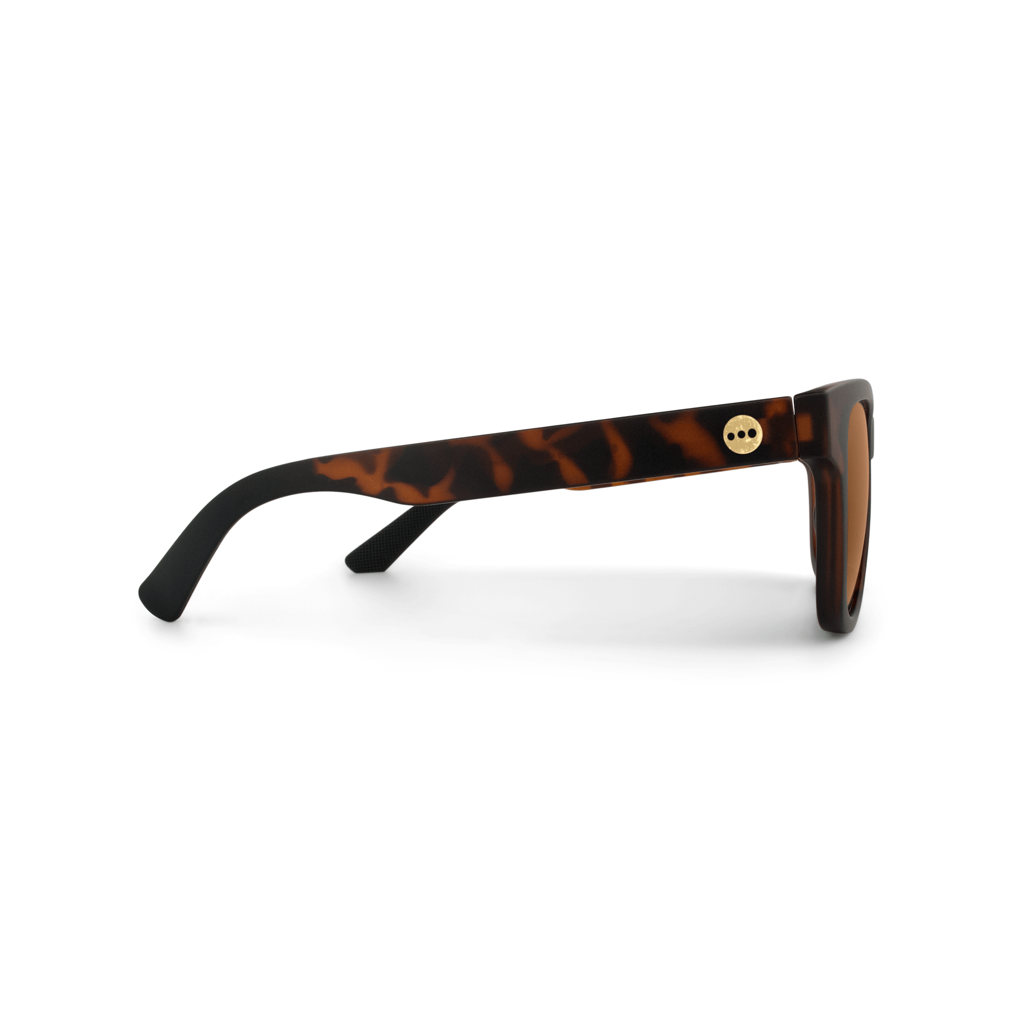 Valencia Caramel sunglasses, size small, side view.