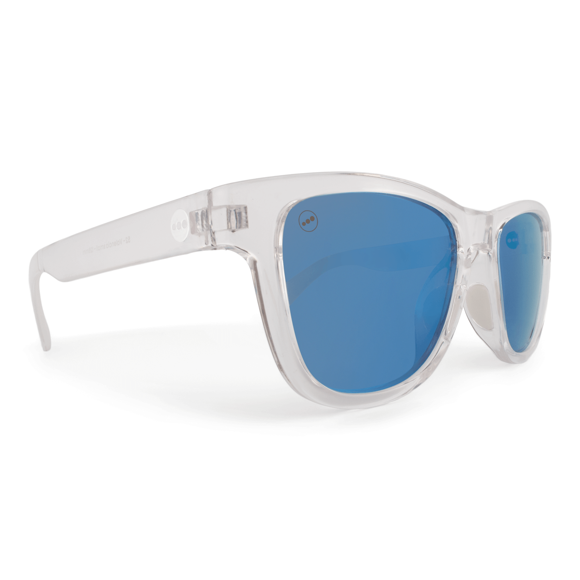 Valencia Ice sunglasses, size large-XL, angle view.