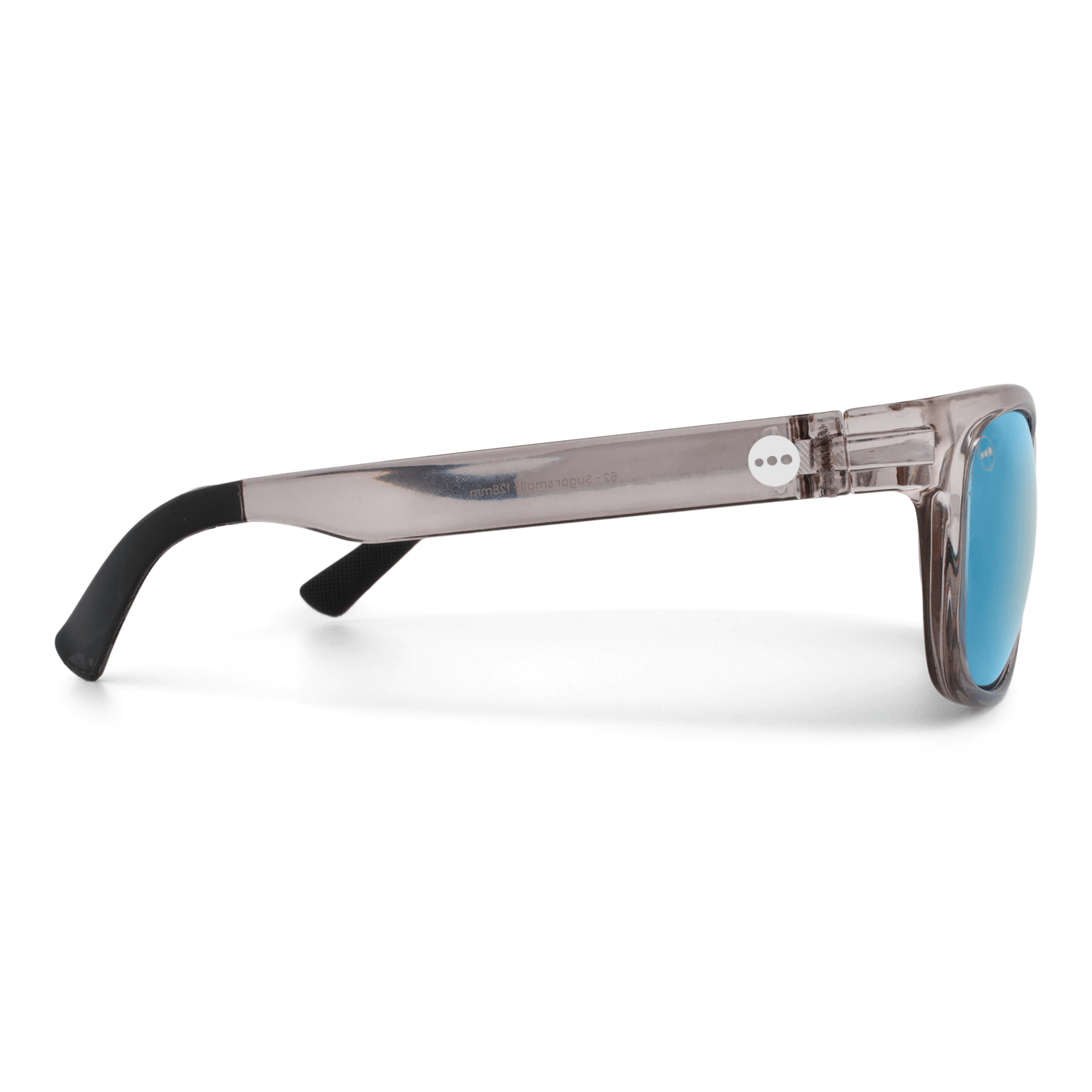 Sugar Blueberry sunglasses, size large-XL, side view.