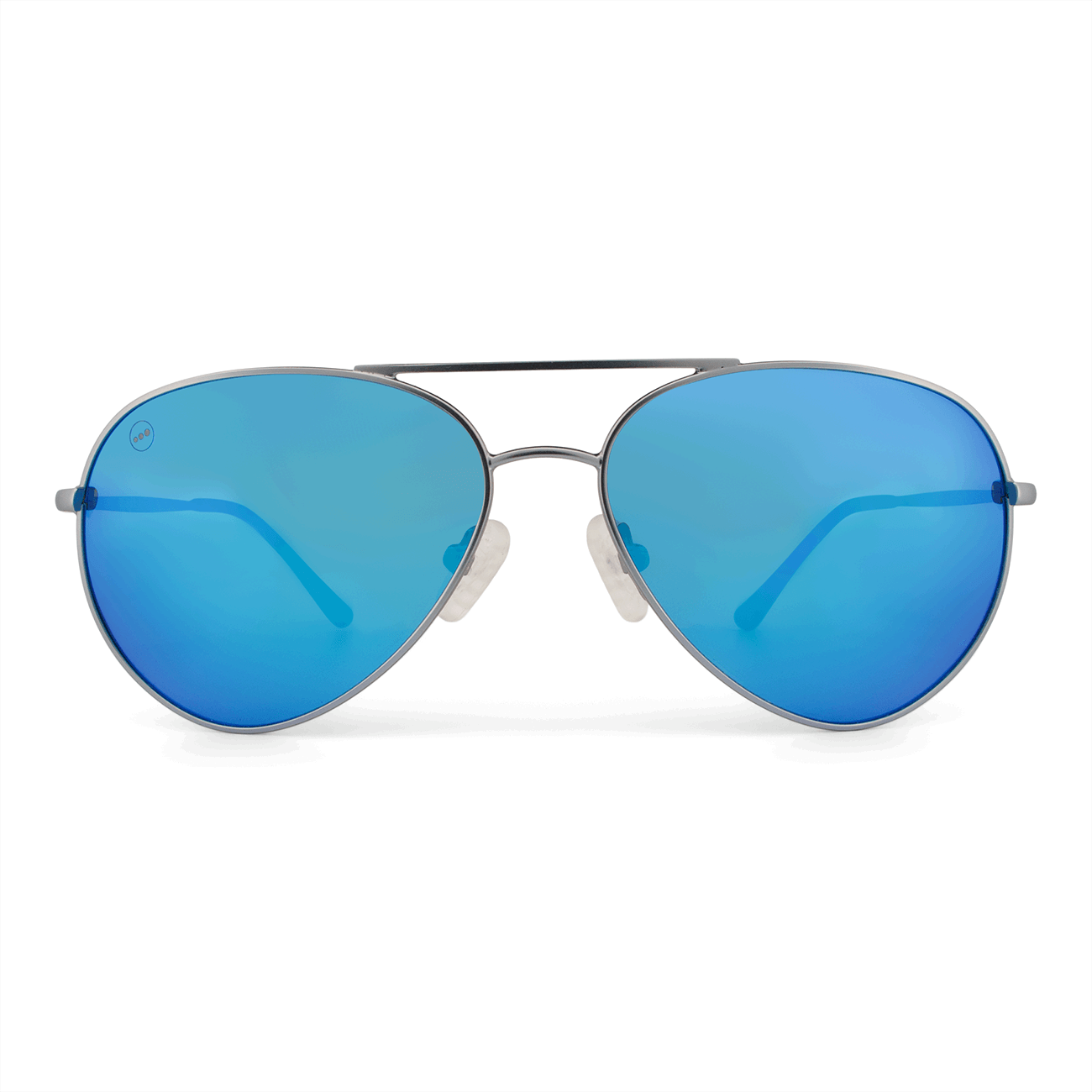 Bodacious Blueberry sunglasses, size large-XL, front view.