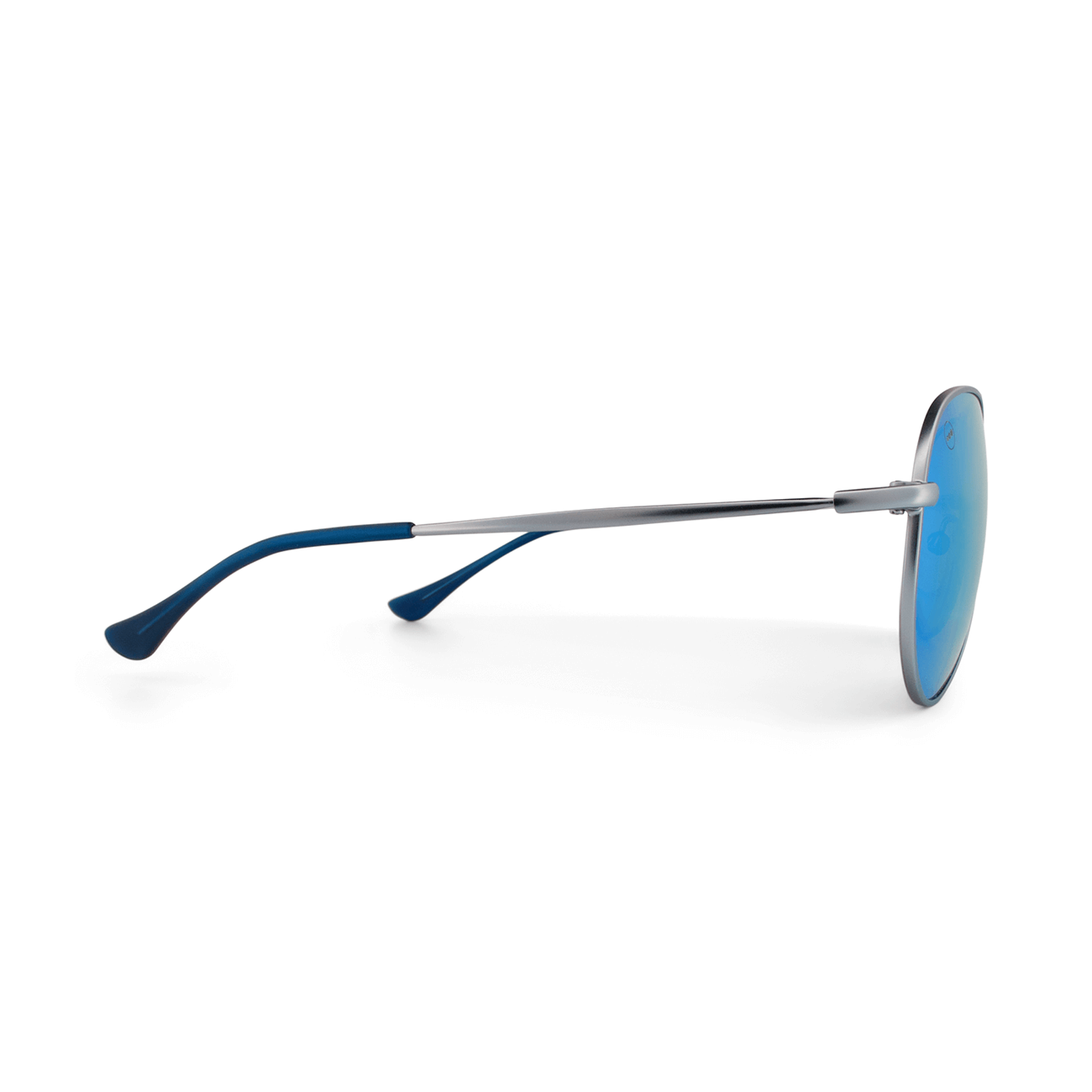 Bodacious Blueberry sunglasses, size medium, side view.