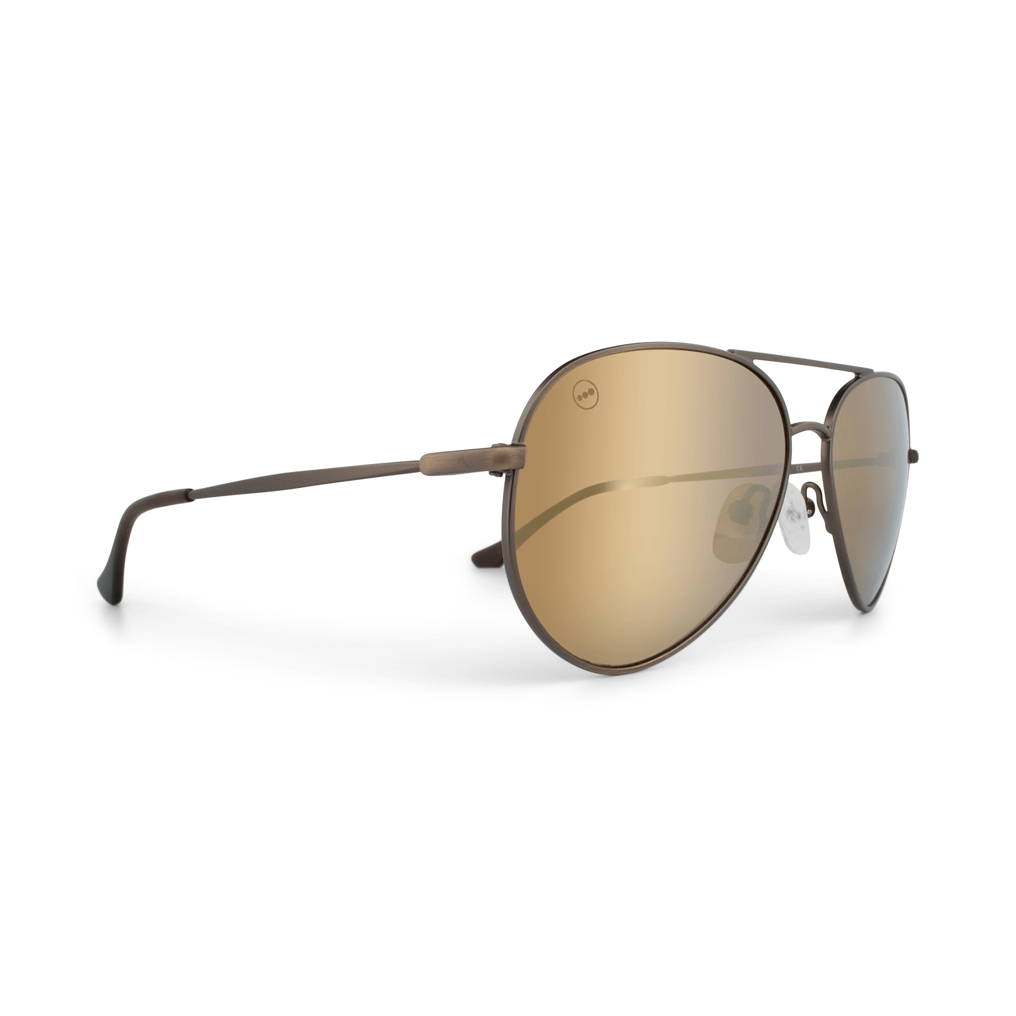Bodacious Caramel sunglasses, size medium, angle view.