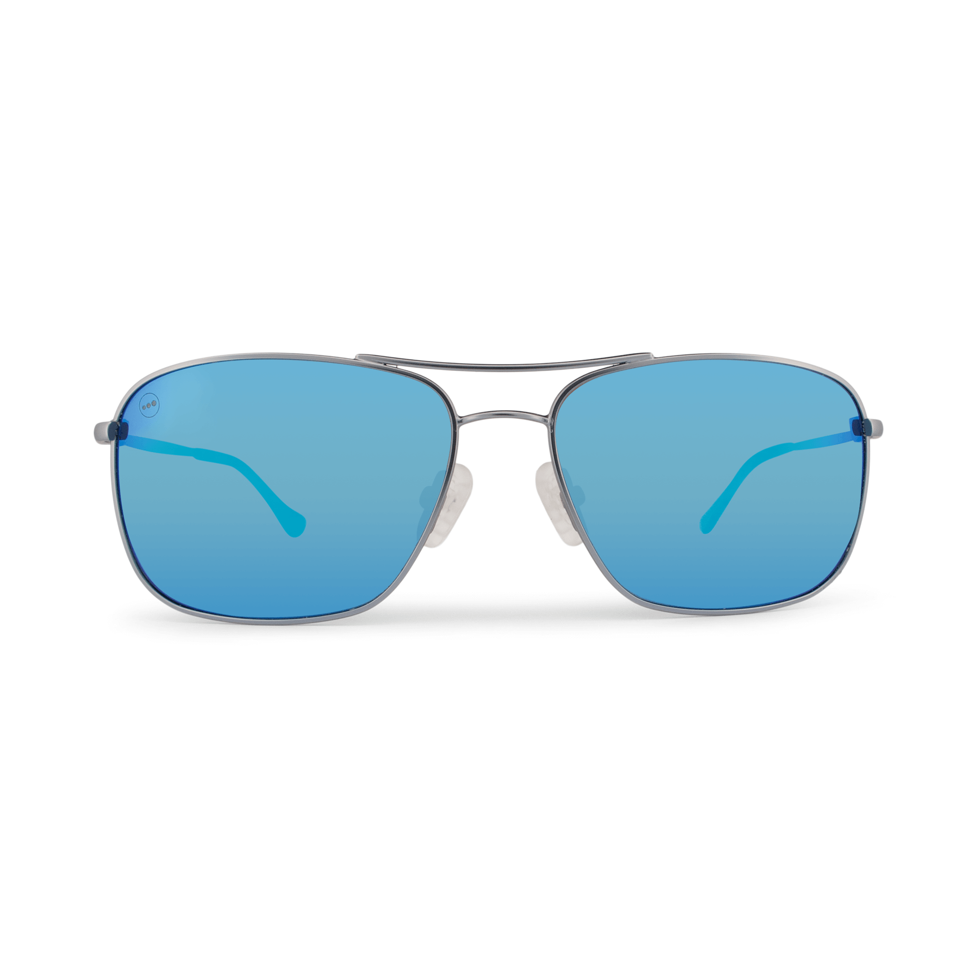 Crenshaw Blueberry sunglasses, size medium, front view.