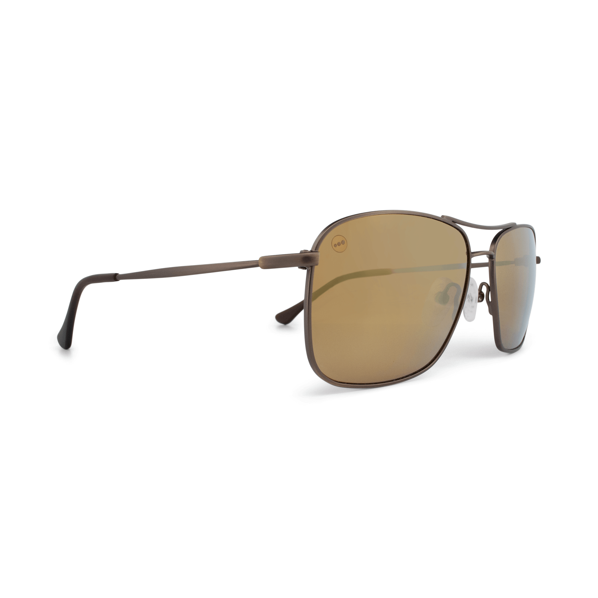 Crenshaw Caramel sunglasses, size medium, angle view.