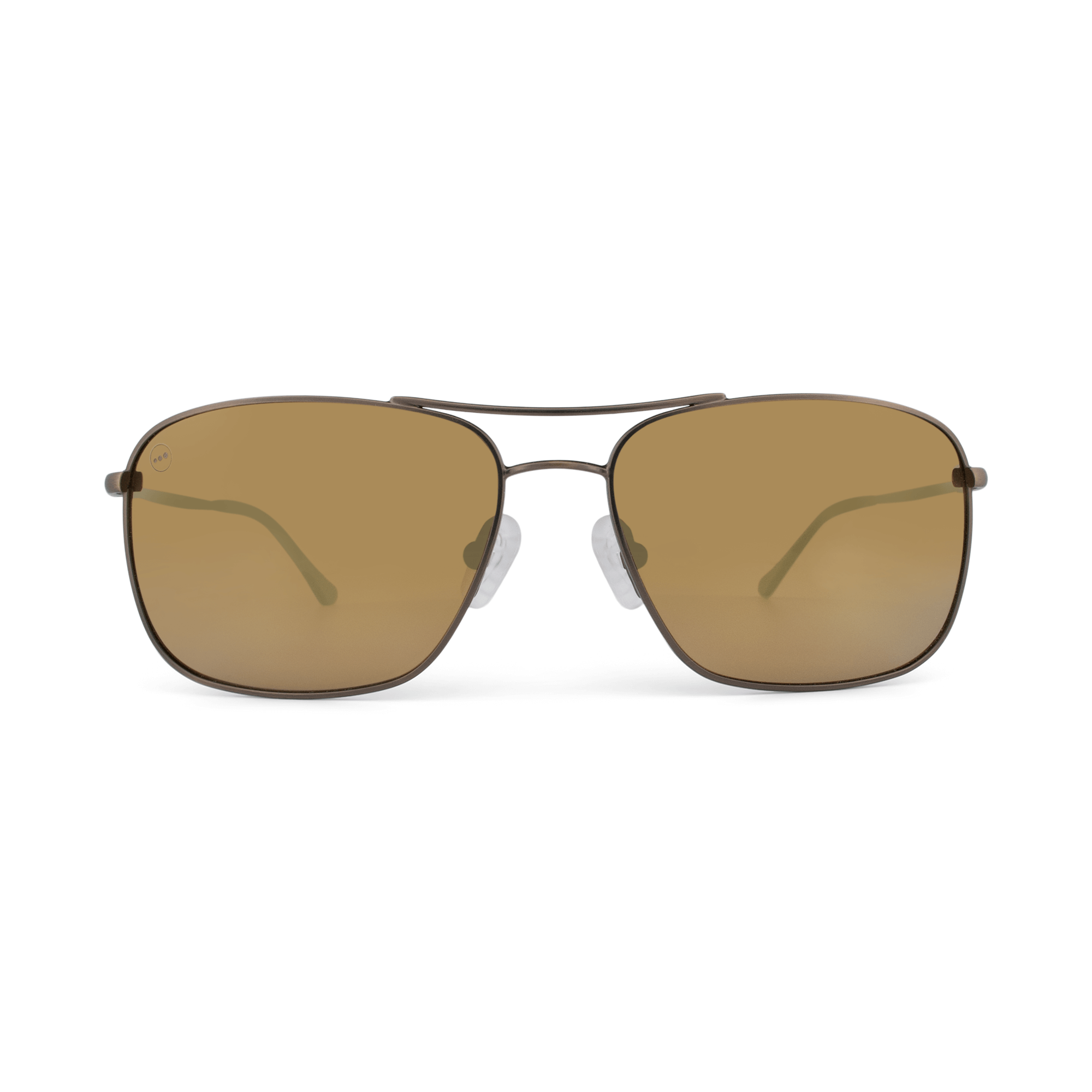 Crenshaw Caramel sunglasses, size medium, front view.