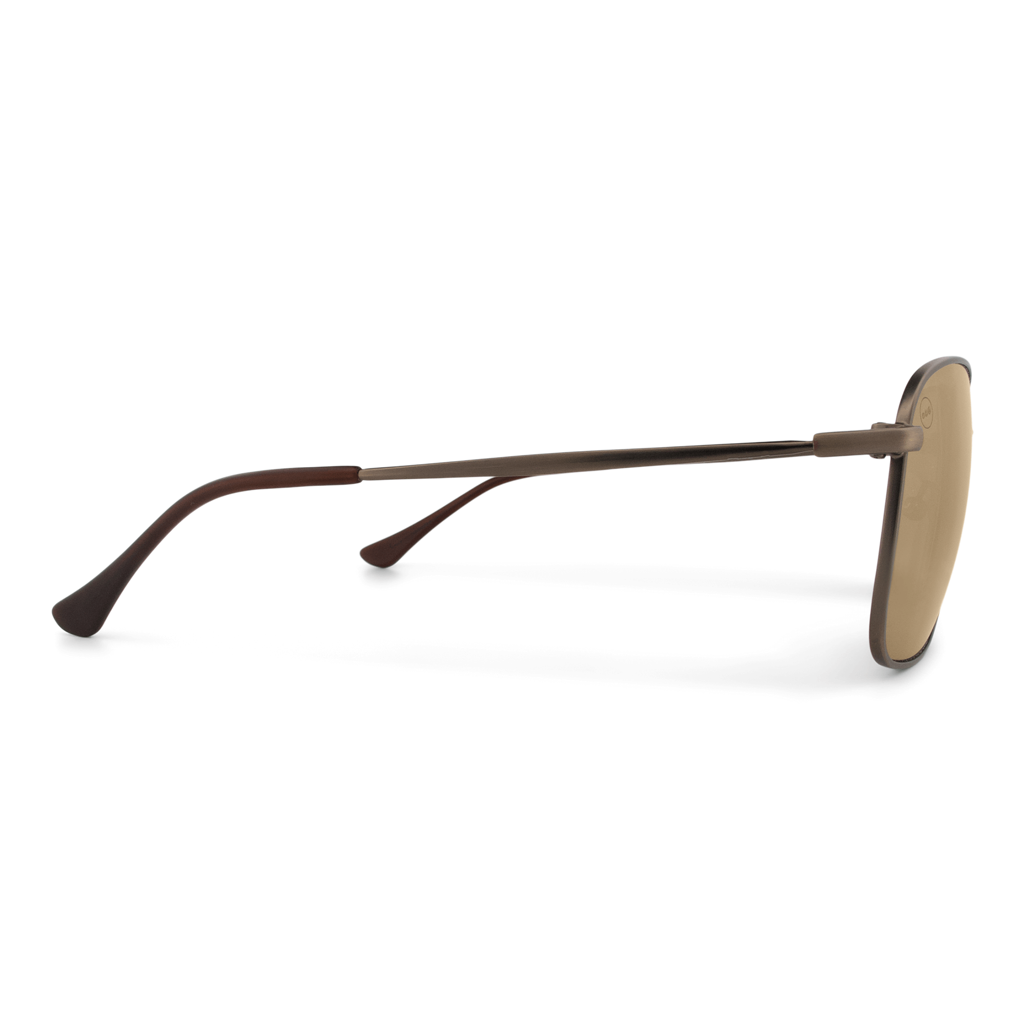 Crenshaw Caramel sunglasses, size large-XL, side view.