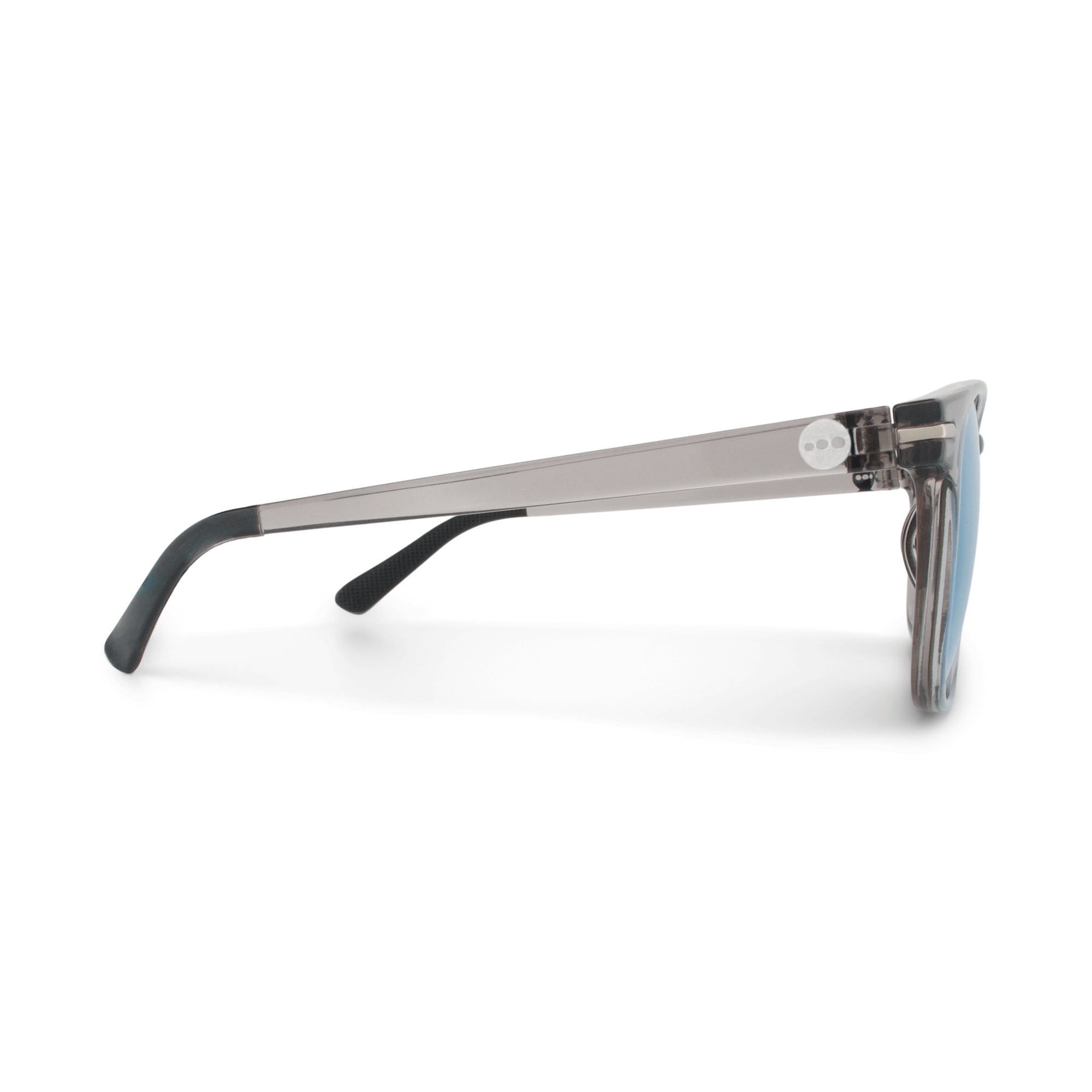 Honeydew Blueberry sunglasses, size medium, side view.