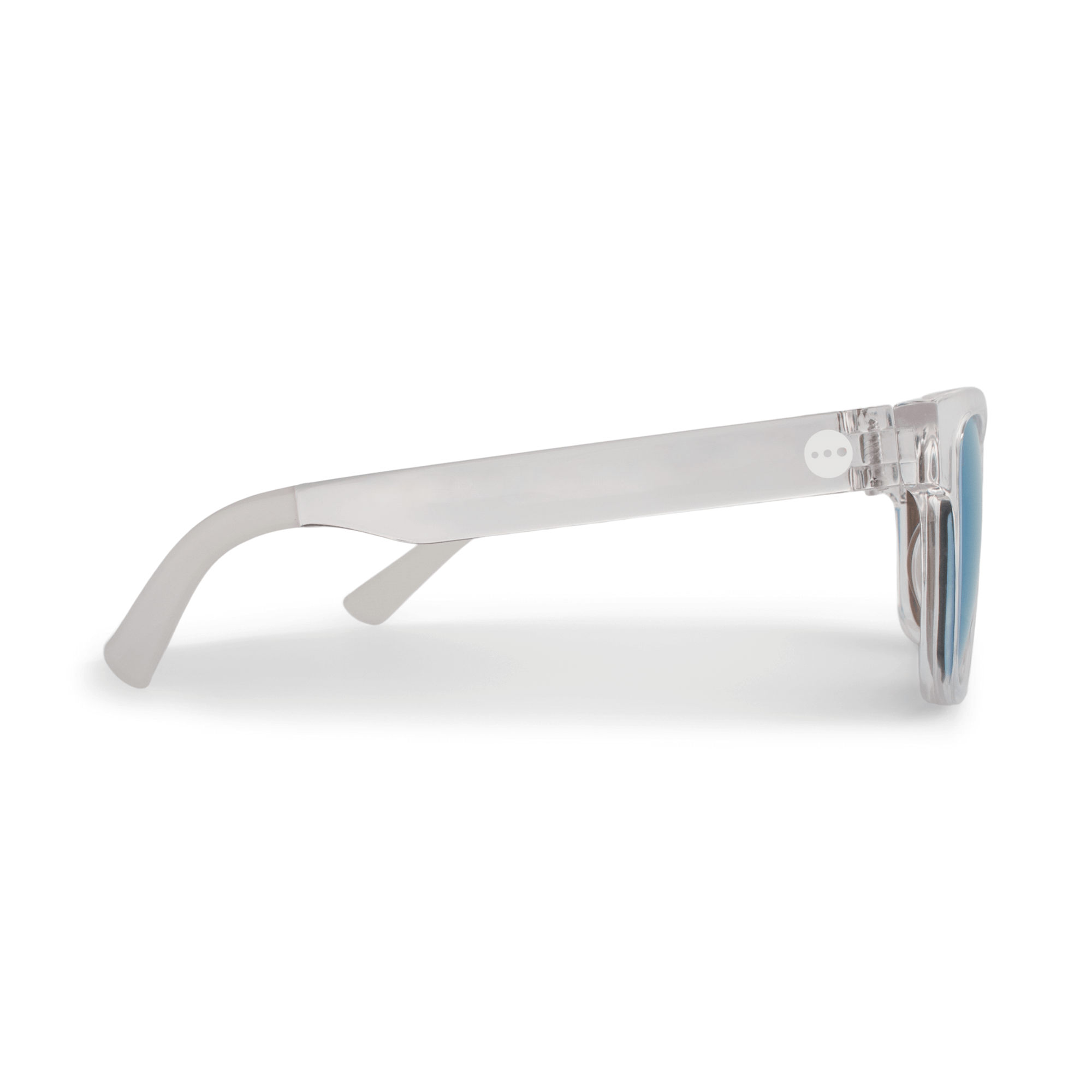Valencia Ice sunglasses, size medium, side view.